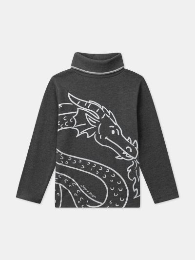 БЛУЗА ОТ ПАМУК С ПОЛО ЯКА  ЗА МОМЧЕ GREY DRAGON  LADRAGE 