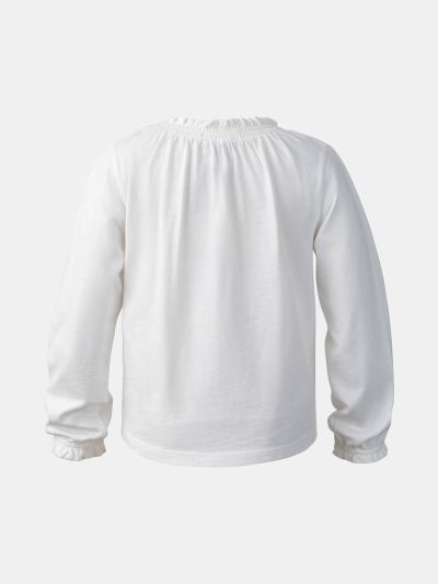  БЛУЗА ЗА МОМИЧЕ  С ВОЛАН И МОТИВИ LADISHETTE 