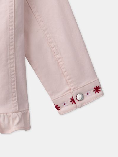 ДЪНКОВО ЯКЕ С ФЛОРАЛНА БРОДЕРИЯ  ЗА МОМИЧЕ MOJACKETTE 