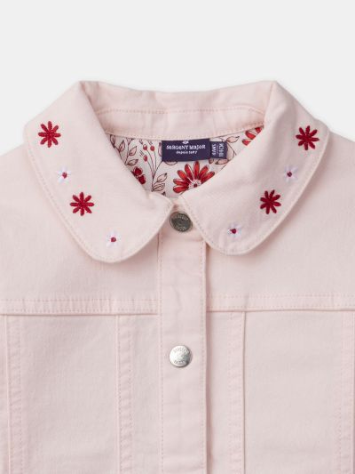 ДЪНКОВО ЯКЕ С ФЛОРАЛНА БРОДЕРИЯ  ЗА МОМИЧЕ MOJACKETTE 