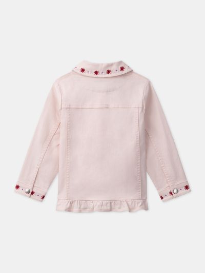 ДЪНКОВО ЯКЕ С ФЛОРАЛНА БРОДЕРИЯ  ЗА МОМИЧЕ MOJACKETTE 