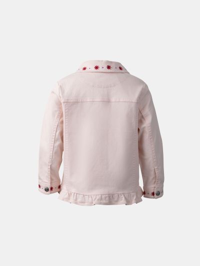 ДЪНКОВО ЯКЕ С ФЛОРАЛНА БРОДЕРИЯ  ЗА МОМИЧЕ MOJACKETTE 